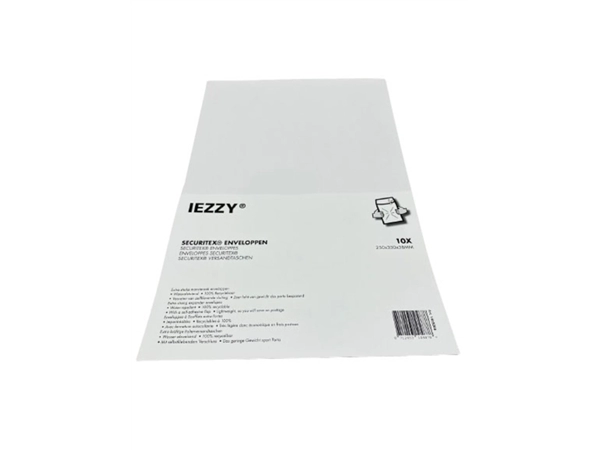 Een Securitex envelop IEZZY 250x350x38mm 10 stuks koop je bij VHK Kantoorartikelen