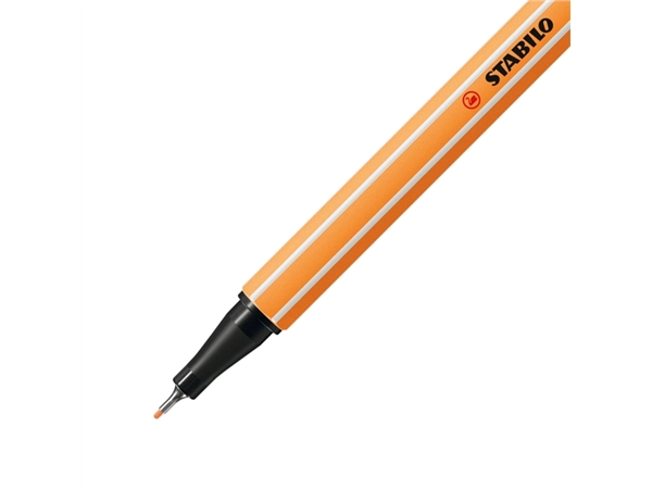 Een Fineliner STABILO point 88/25 fijn pastel oranje koop je bij Continu Kantoor