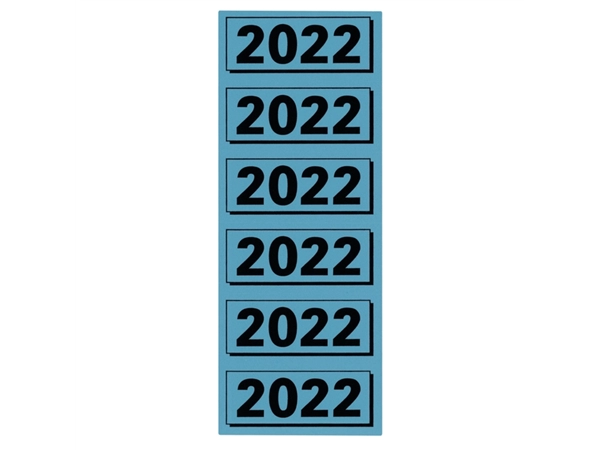 Een Rugetiket Elba 2022 57x25mm blauw koop je bij VHK Kantoorartikelen