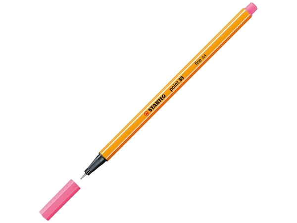 Een Fineliner STABILO point 88/29 fijn roze koop je bij VHK Kantoorartikelen