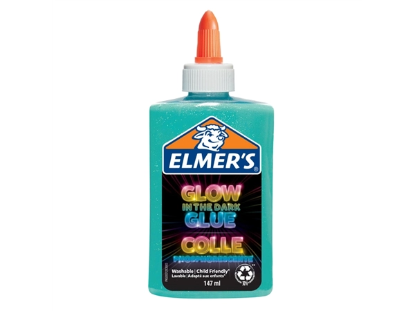 Een Kinderlijm Elmer's glow in the dark blauw koop je bij VHK Kantoorartikelen