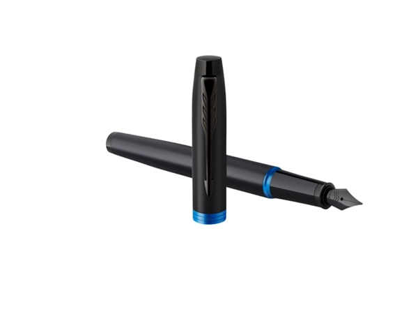 Een Vulpen Parker IM black blue vibrant ring medium koop je bij Continu Kantoor