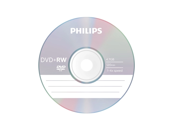 Een DVD+RW Philips 4.7GB 4x SP 10 stuks koop je bij Continu Kantoor