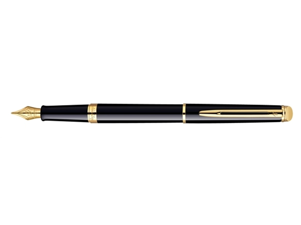 Een Vulpen Waterman Hémisphère black lacquer GT medium koop je bij VHK Kantoorartikelen