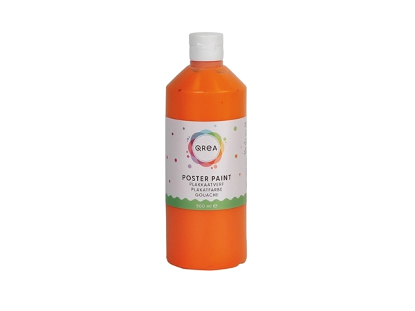 Een Plakkaatverf Qrea oranje 500ml koop je bij VHK Kantoorartikelen