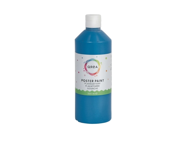 Een Plakkaatverf Qrea blauw 500ml koop je bij VHK Kantoorartikelen