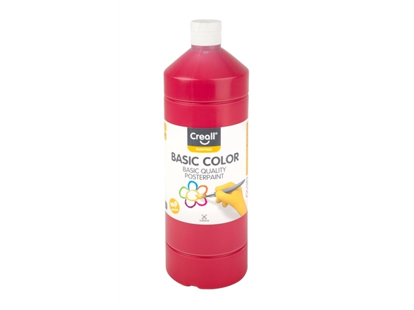 Een Plakkaatverf Creall basic donkerrood 1000ml koop je bij Hoekmankantoorartikelen.nl