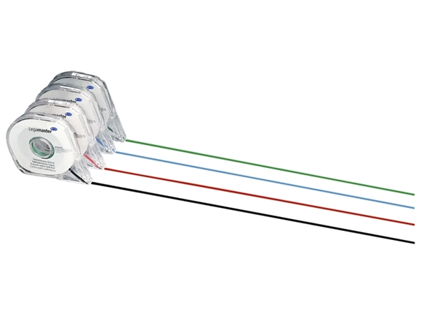 Een Planbord verdeeltape Legamaster 1,0mmx16m zwart koop je bij VHK Kantoorartikelen