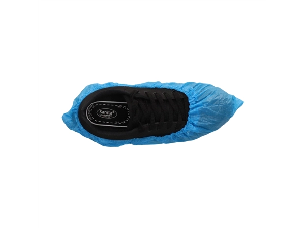 Een Schoenovertrek CMT 40mu geruwd maat 36-42 CPE blauw 100 stuks koop je bij Continu Kantoor