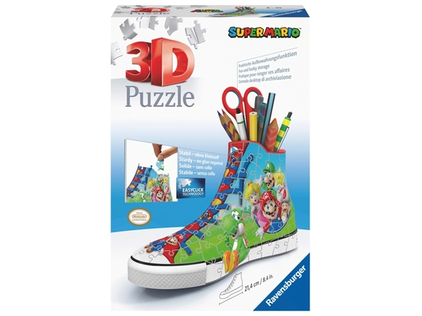 Een 3D puzzel Ravensburger Sneaker Mario 54 stuks koop je bij VHK Kantoorartikelen