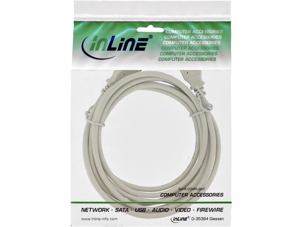 Een Kabel Inline USB-A 2.0 M-M 2 meter beige koop je bij Continu Kantoor