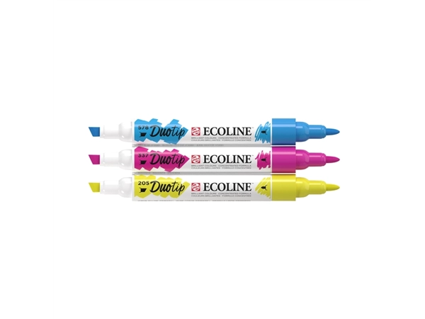 Een Duotip Talens Ecoline set á 3 stuks primair koop je bij Continu Kantoor