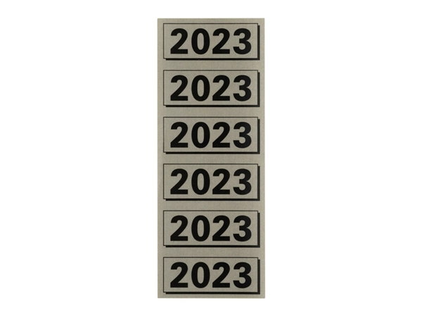 Een Rugetiket Elba 2023 57x25mm grijs koop je bij VHK Kantoorartikelen