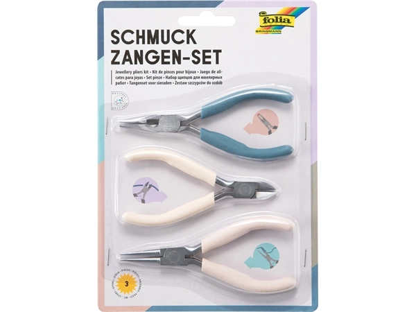 Een Sierraden tangen Folia set á 3 stuks koop je bij VHK Kantoorartikelen