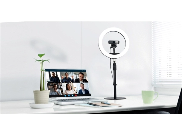 Een Ringlamp Kensington L1000 Bicolour met webcam mount koop je bij Continu Kantoor