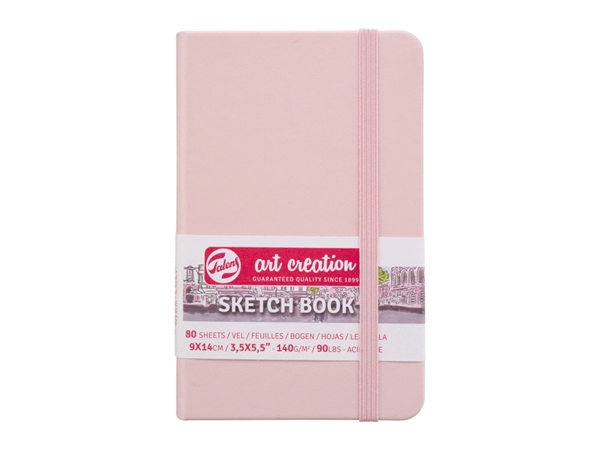 Schetsboek Talens Art Creation 80 witte vellen 140gr 90x140mm roze