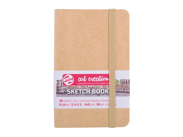 Schetsboek Talens Art Creation 80 witte vellen 140gr 90x140mm kraft