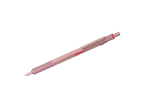 Een Balpen rOtring 600 medium rosé goud koop je bij Continu Kantoor