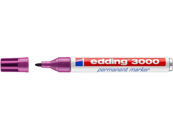 Een Viltstift edding 3000 rond 1.5-3mm rood violet koop je bij VHK Kantoorartikelen