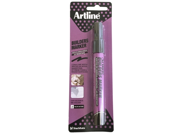 Een Viltstift Artline Professional builders zwart koop je bij VHK Kantoorartikelen