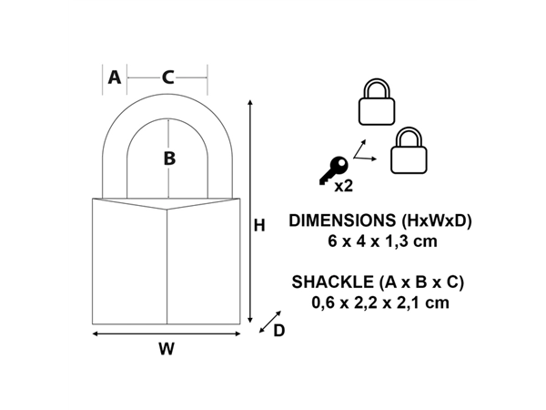 Een Hangslot MasterLock 2 gelijksluitend messing 40mm 2 stuks koop je bij Continu Kantoor