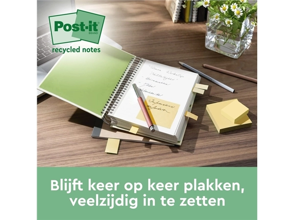 Een Memoblok Post-it 654 RSS12CY 76x76mm geel 14+4 gratis koop je bij Continu Kantoor