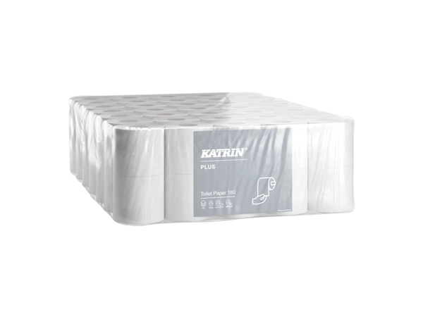 Een Toiletpapier Katrin 4-laags 180 vel wit 77755 koop je bij Continu Kantoor