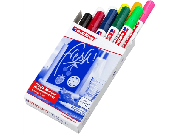 Een Krijtstift edding 4095 rond 2-3mm assorti doos à 10 stuks koop je bij VHK Kantoorartikelen