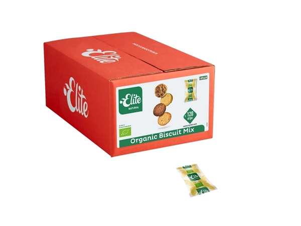 Een Koekjes Elite Natural biologische biscuitmix 120 stuks koop je bij VHK Kantoorartikelen