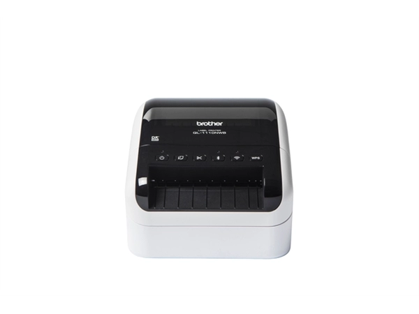 Een Labelprinter Brother DK QL-1110NWB desktop 103,6mm wit koop je bij Continu Kantoor