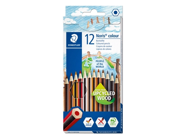 Een Kleurpotloden Staedtler Noris kleuren People of the World set à 12 koop je bij VHK Kantoorartikelen