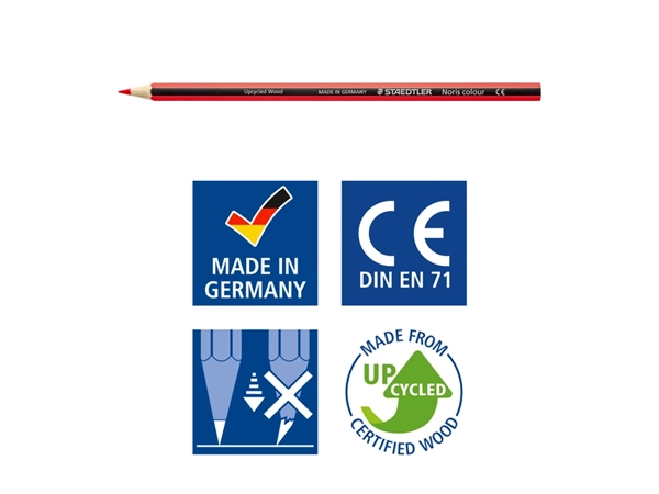 Een Kleurpotloden Staedtler Noris classpack à 144 stuks 12 kleuren + 3 puntenslijpers gratis koop je bij Continu Kantoor