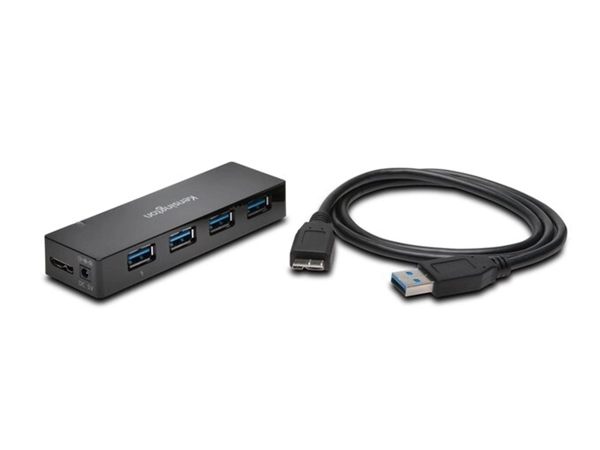 Een Hub Kensington USB 3.0 4-Poorten met oplader koop je bij Continu Kantoor