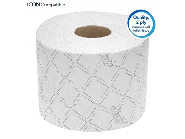 Een Toiletpapier Scott Essential 2-laags 600 vel wit 8517 koop je bij Continu Kantoor