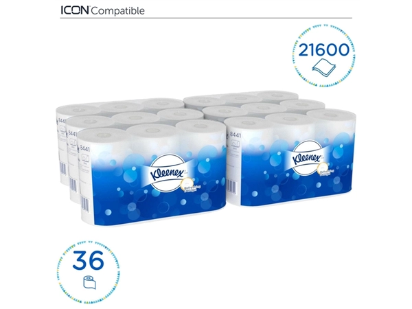 Een Toiletpapier Kleenex 2-laags 600 vel wit 8441 koop je bij Continu Kantoor