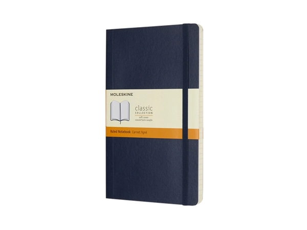 Een Notitieboek Moleskine large 130x210mm lijn soft cover sapphire blue koop je bij VHK Kantoorartikelen