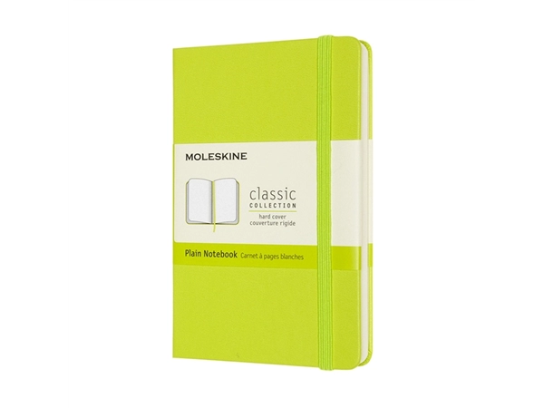 Een Notitieboek Moleskine pocket 90x140mm blanco hard cover lemon green koop je bij VHK Kantoorartikelen