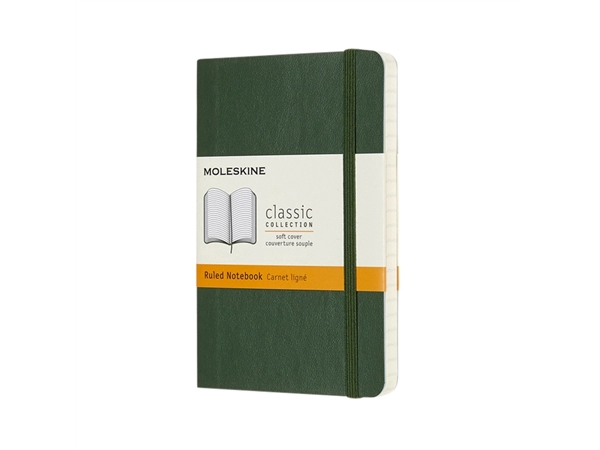 Een Notitieboek Moleskine pocket 90x140mm lijn soft cover myrtle green koop je bij VHK Kantoorartikelen