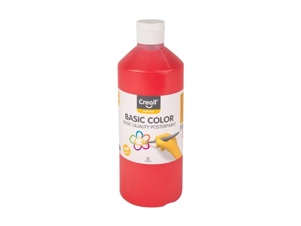 Een Plakkaatverf Creall Basic lichtrood 500ml koop je bij Hoekmankantoorartikelen.nl