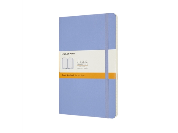 Een Notitieboek Moleskine large 130x210mm lijn soft cover hydrangea blue koop je bij VHK Kantoorartikelen