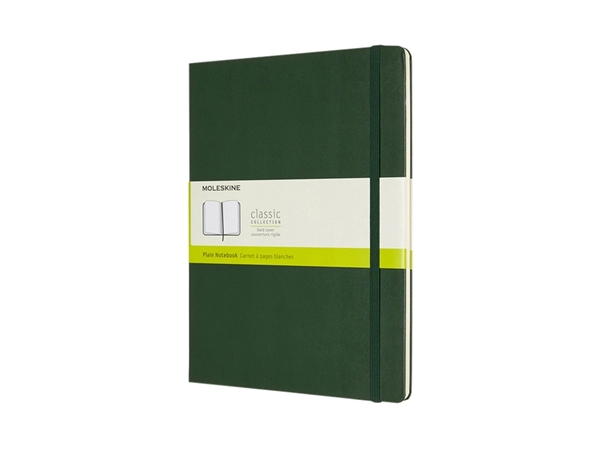 Een Notitieboek Moleskine XL 190x250mm blanco hard cover myrtle green koop je bij VHK Kantoorartikelen