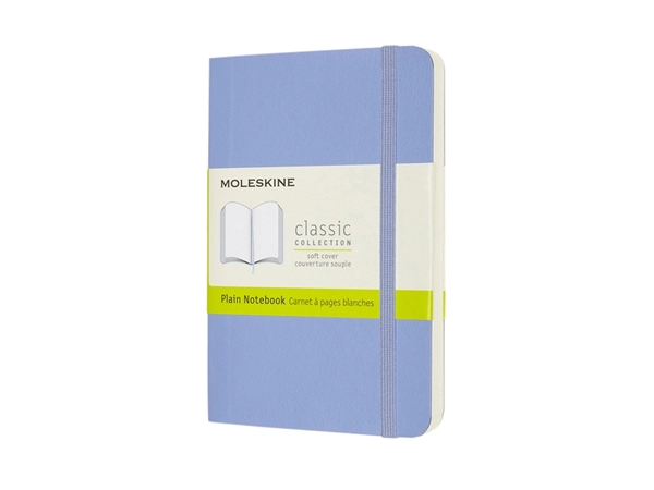 Een Notitieboek Moleskine pocket 90x140mm blanco soft cover hydrangea blue koop je bij VHK Kantoorartikelen