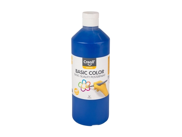 Een Plakkaatverf Creall basic donkerblauw 500ml koop je bij Hoekmankantoorartikelen.nl