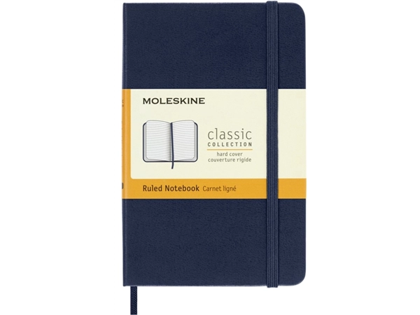 Een Notitieboek Moleskine pocket 90x140mm lijn hard cover sapphire blue koop je bij VHK Kantoorartikelen