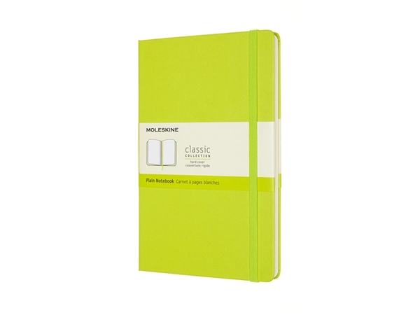 Een Notitieboek Moleskine large 130x210mm blanco hard cover lemon green koop je bij VHK Kantoorartikelen