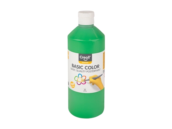 Een Plakkaatverf Creall Basic middengroen 500ml koop je bij VHK Kantoorartikelen