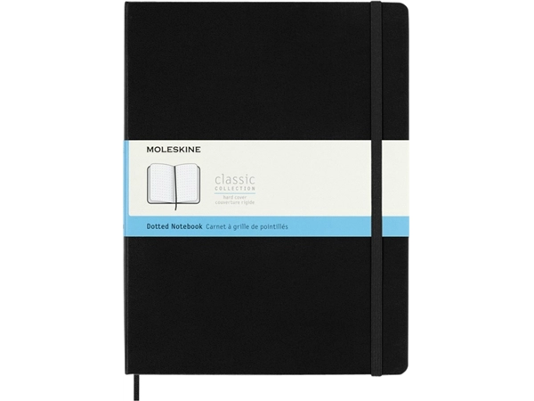 Een Notitieboek Moleskine XL 190x250mm dots hard cover zwart koop je bij Hoekmankantoorartikelen.nl