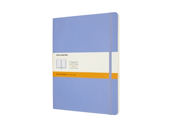 Een Notitieboek Moleskine XL 190x250mm lijn soft cover hydrangea blue koop je bij VHK Kantoorartikelen