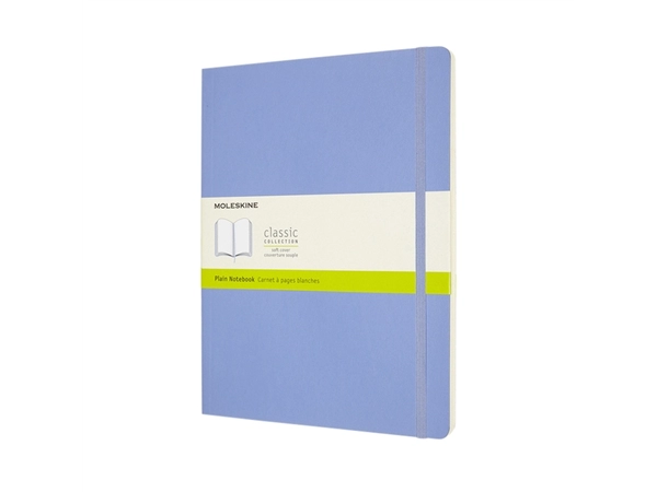 Een Notitieboek Moleskine XL 190x250mm blanco soft cover hydrangea blue koop je bij VHK Kantoorartikelen