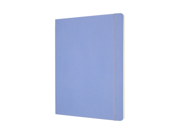 Een Notitieboek Moleskine XL 190x250mm blanco soft cover hydrangea blue koop je bij Continu Kantoor